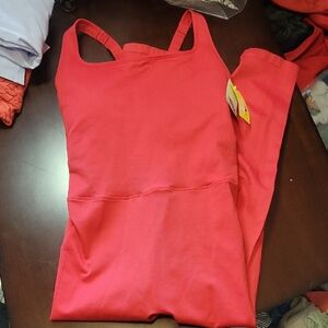 All in Motion Red Jumpsuit